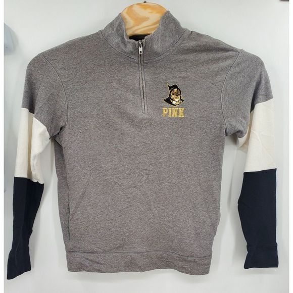 Victoria's Secret Pink UCF Central Florida Knights 1/4 Zip Sweatshirt Size XS - Picture 2 of 6